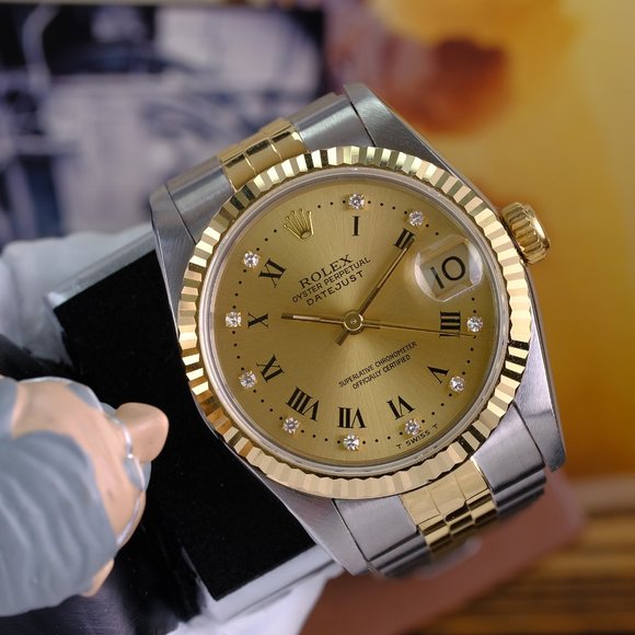 Authentic Rolex 31mm Datejust 68273 18k Yellow Gold /Stainless Steel Jubilee - Picture 9 of 9